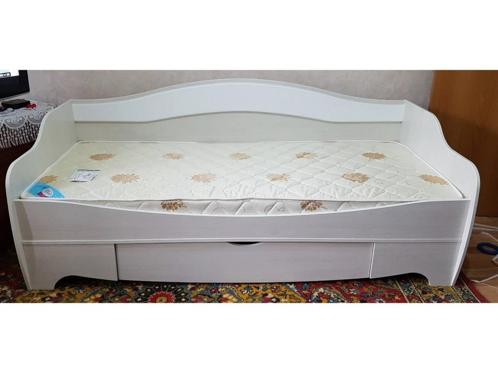 Кровать одинарная с 1 ящиком "Акварель-1" в Солнечном - solnechnyj.mebel-nsk.ru - фото