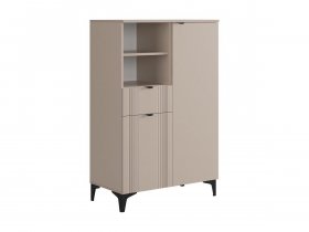 Комод 2 Рич (кашемир/фрапучино матовый/черный) в Солнечном - solnechnyj.mebel-nsk.ru | фото