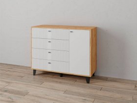 Комод «Катрин-13» (дуб крафт золотой/карбон фарфор) в Солнечном - solnechnyj.mebel-nsk.ru | фото