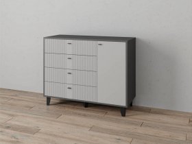 Комод «Катрин-13» (графит/светло-серый) в Солнечном - solnechnyj.mebel-nsk.ru | фото