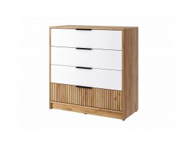 Комод КМ-001 Ивис (дуб крафт золотой/белый) в Солнечном - solnechnyj.mebel-nsk.ru | фото