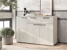 Комод Стандарт-4 NEW (дуб крафт белый) в Солнечном - solnechnyj.mebel-nsk.ru | фото