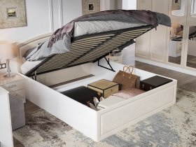 Кровать двуспальная 1,6 м Венеция КРМП-160 с подъемным механизмом в Солнечном - solnechnyj.mebel-nsk.ru | фото