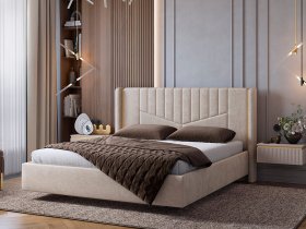 Кровать двуспальная 1,6м Диор (кашемир суфле (велюр)) в Солнечном - solnechnyj.mebel-nsk.ru | фото