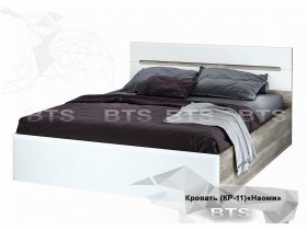 Кровать двуспальная 1,6 м  Наоми КР-11 в Солнечном - solnechnyj.mebel-nsk.ru | фото