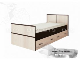 Кровать односпальная с ящиками 0,9м Сакура (BTS) в Солнечном - solnechnyj.mebel-nsk.ru | фото