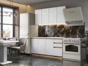 Кухонный гарнитур Ника 1,6 м (белый) в Солнечном - solnechnyj.mebel-nsk.ru | фото