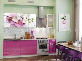 Кухонный гарнитур Орхидея (сиреневый) в Солнечном - solnechnyj.mebel-nsk.ru | фото