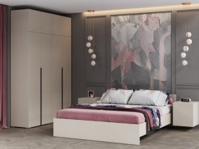 Модульная спальня Айри (кашемир) в Солнечном - solnechnyj.mebel-nsk.ru | фото