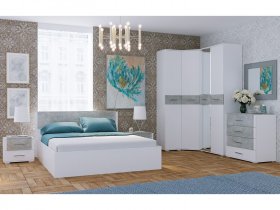 Модульная спальня Бьянка (белый/бетон) в Солнечном - solnechnyj.mebel-nsk.ru | фото