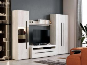 Модульная стенка Ницца (дуб витенберг) в Солнечном - solnechnyj.mebel-nsk.ru | фото