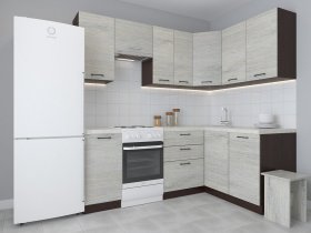 Модульная угловая кухня 1,4м*2,1м Лада (пикард) в Солнечном - solnechnyj.mebel-nsk.ru | фото