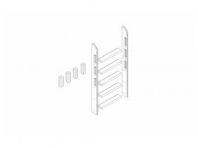 Пакет №10 Прямая лестница и опоры для двухъярусной кровати Соня в Солнечном - solnechnyj.mebel-nsk.ru | фото