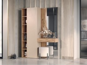 Прихожая Ева (кашемир/дуб вотан) в Солнечном - solnechnyj.mebel-nsk.ru | фото