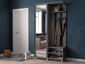 Прихожая «Ларго-2» (графит серый) в Солнечном - solnechnyj.mebel-nsk.ru | фото