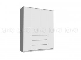 Шкаф 1600 с ящиками Челси (белый) в Солнечном - solnechnyj.mebel-nsk.ru | фото