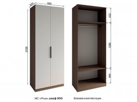 Шкаф 900 Роза (орех франклин карамельный/бежевый скин) в Солнечном - solnechnyj.mebel-nsk.ru | фото