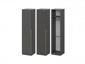 Шкаф ШК-50 Эккервуд (графит) в Солнечном - solnechnyj.mebel-nsk.ru | фото