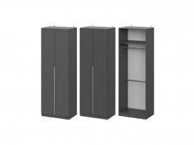 Шкаф ШК-75 Эккервуд (графит) в Солнечном - solnechnyj.mebel-nsk.ru | фото