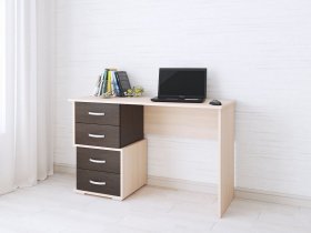 Стол письменный Сити-2 (венге/дуб молочный) в Солнечном - solnechnyj.mebel-nsk.ru | фото