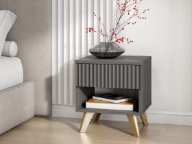 Тумба прикроватная Эккервуд (графит) в Солнечном - solnechnyj.mebel-nsk.ru | фото